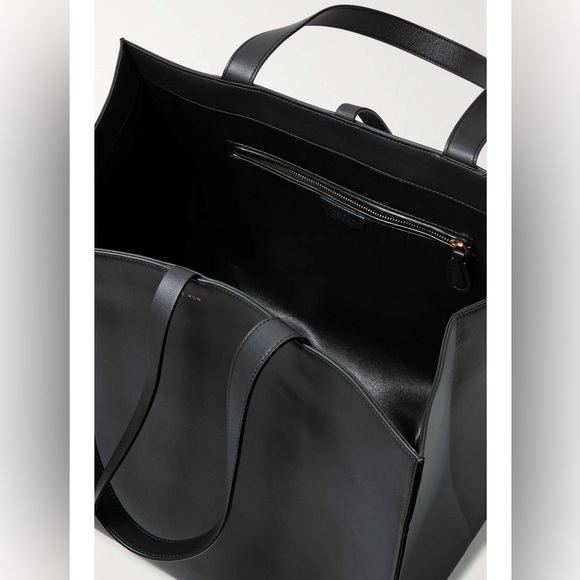 The Row Graham Leather Tote in Black - Picture 3 of 11